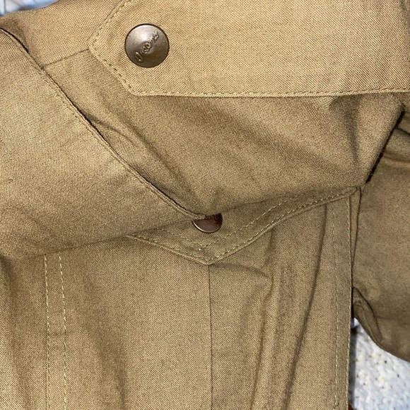 Vintage green safari style belted dress size 10 - Picture 7 of 10